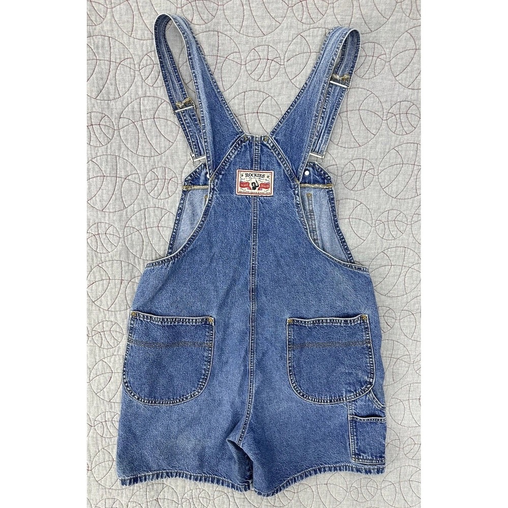 VTG 90s Rockies Relaxed Women's Denim Overalls / Size Large - Picture 4 of 13